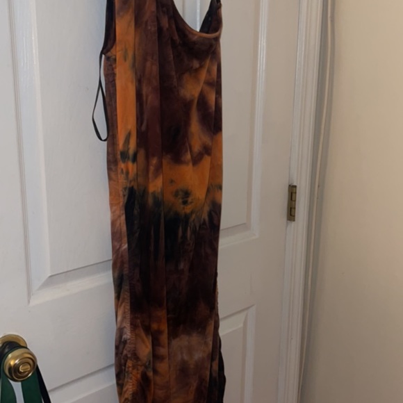 Shein One Shoulder Ruched Bust Tie Dye Bodycon Dress - Picture 2 of 5